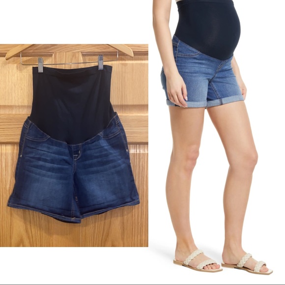 1822 Denim Pants - 1822 Denim Maternity Cuff Denim Shorts